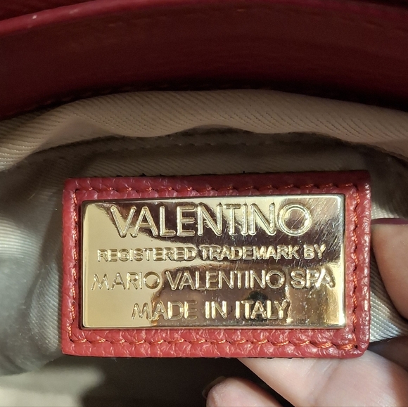 Valentino Ally Red Leather handbag crossbody strap included - Picture 3 of 16